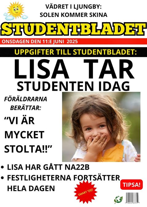 VÄDRET I LJUNGBY SOLEN KOMMER SKINA