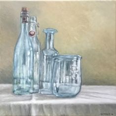 bouteilles, carafe et bocal