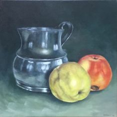 deux pommes et un pot