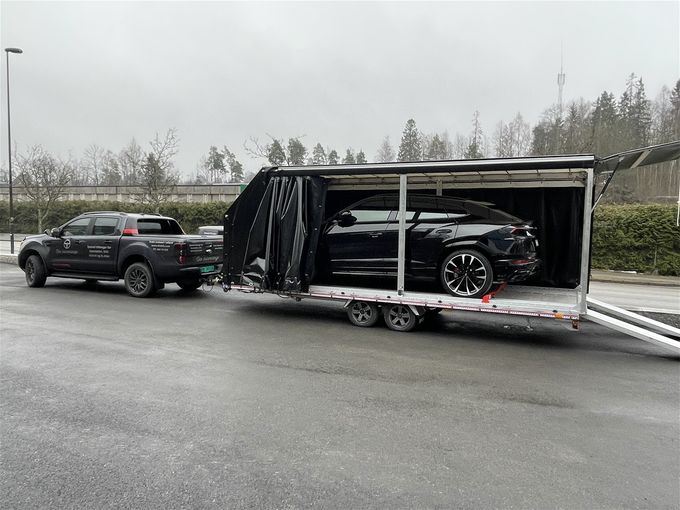 Første oppdrag med ny tilhenger