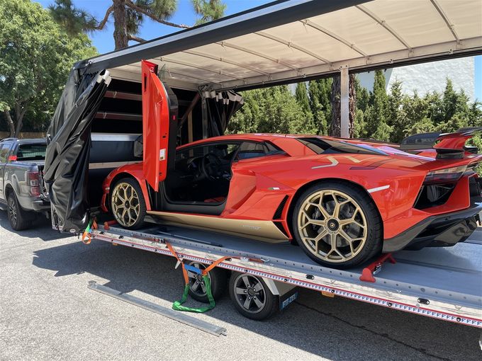 Hentet Lamborghini Aventador SVJ i Spania