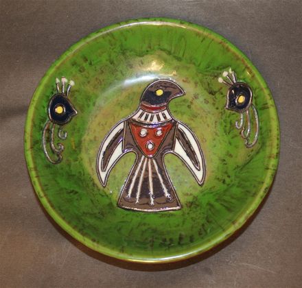 Assiette de Bertha Isabelle, Shawinigan, avril 1961, diam. 17 cm.