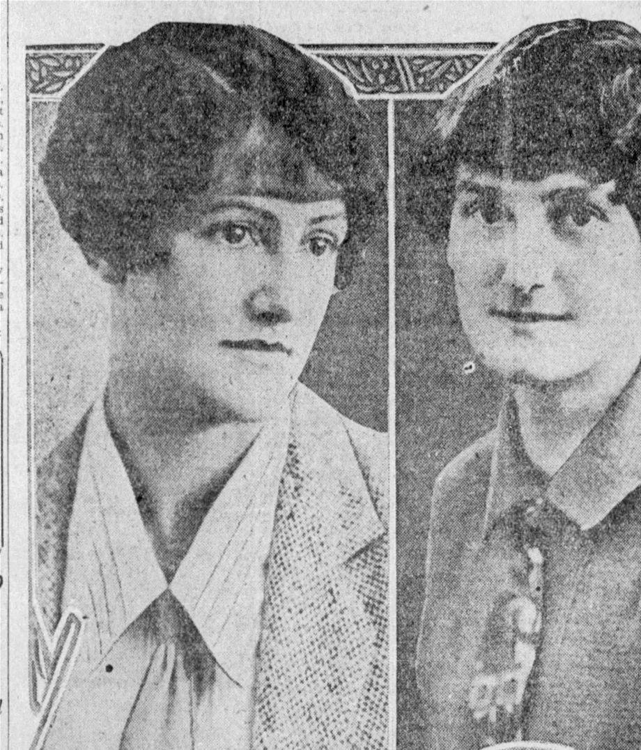 Laura Béatrice Rickards épouse F. Norman Harling à Vancouver en 1926.  Mariage double, sa soeur Constance se marie en même temps. Photo de The  Province, 14 nov. 1926.
