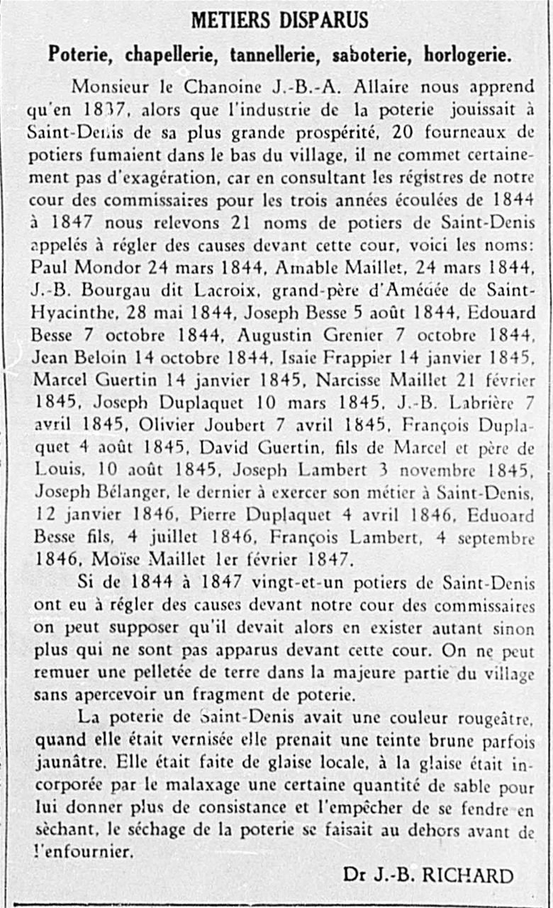 Source: Courrier de St-Hyacinthe 4 octobre 1940