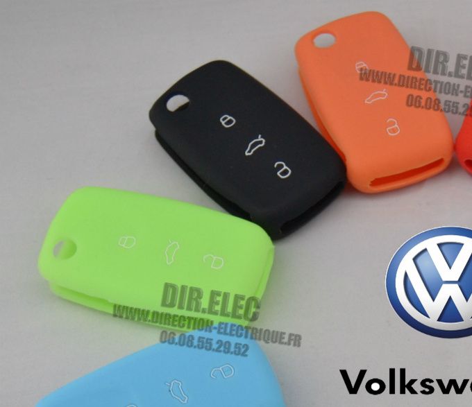 HOUSSE DE CLE/CLEF TELECOMMANDE VW SEAT SKODA
Golf 4/5/6, Polo, Passat, Jetta, Eos, Touran, Tiguan, New Beetle, Touareg, Sharan...