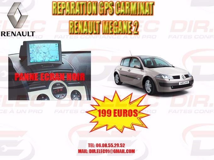 réparation gps carminat Renault Megane 2