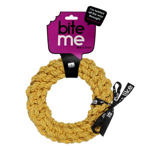 'da-chain' gevlochten ring geel. ( zeer strerk )