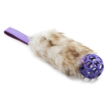 Sheepskin bungee with JW Pet Hol-EE Roller