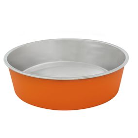 Antislip Voerbak RVS mat oranje