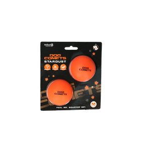 Dog Comets Ball Stardust Zwart Oranje M 2-pack