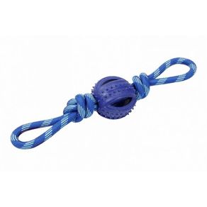 RUBBEREN BAL TUG - MET DUBBELE LUS - 35 CM