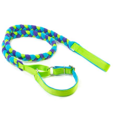 Braided fleece agility leash