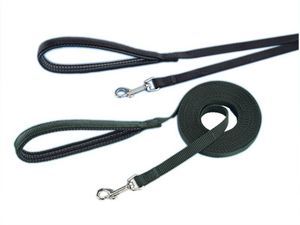 Flat tracking lead black nylon.(15mm)