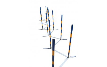 TOPMAST PROFESSIONELE AGILITY SLALOM - 12 PALEN - ZIGZAG