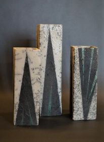 Firkant vase grøn 