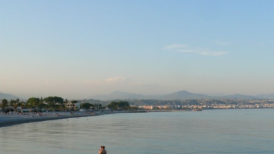 The beach at Villeneuve-Loubet