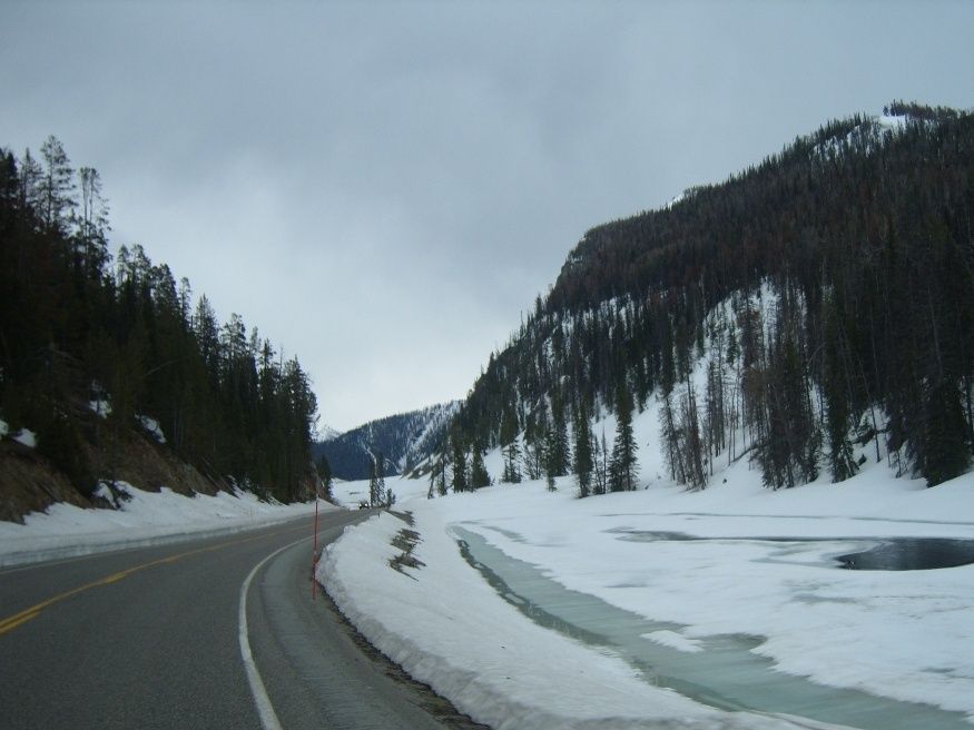 Climbing out of the Yellowstone crater