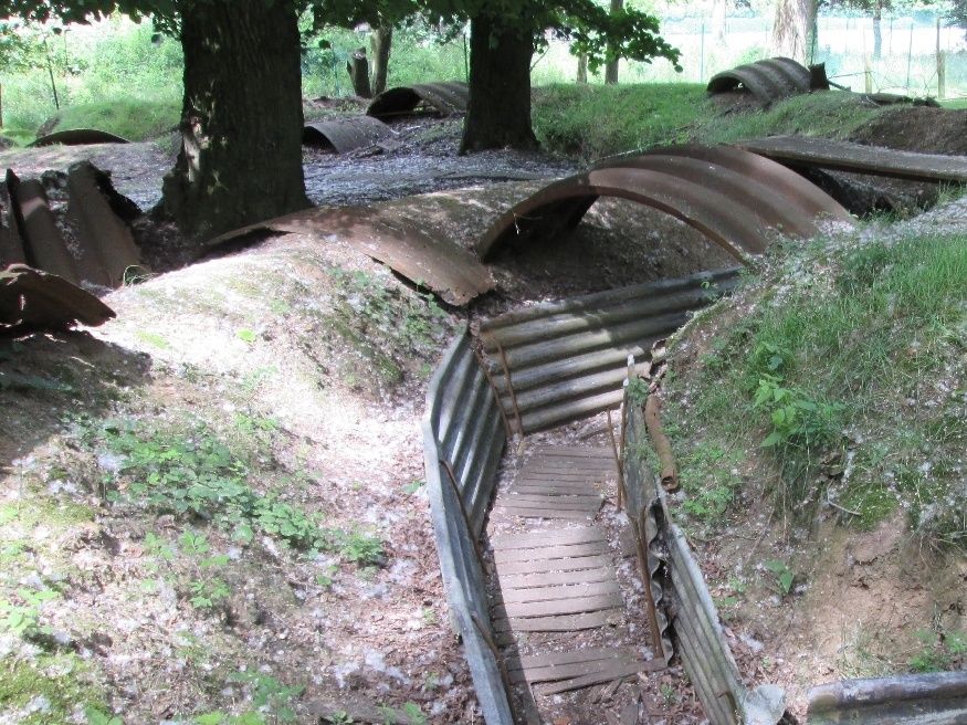 German trenches beside the crater at Hooge