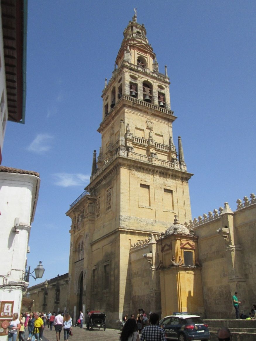 The bell tower at the Mezquita complex