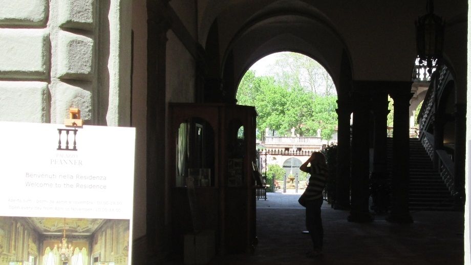 The front door to the Palazzo Pfanner