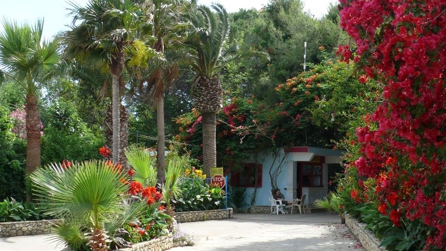 The entrance to the campsite
