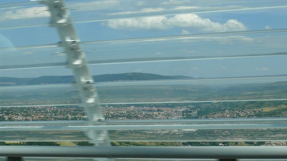 A view to the right whilst crossing the bridge.