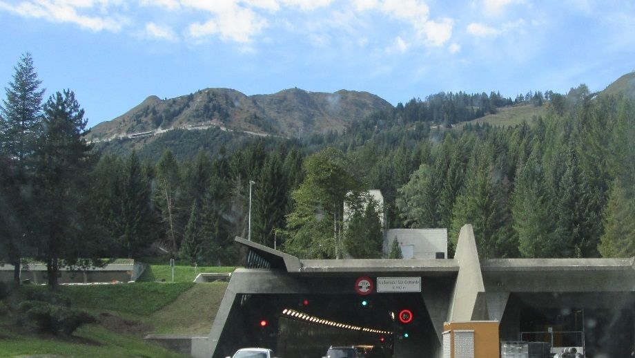 Entrance to the St Gottard Tunnel, Switzerland - 12 miles long!