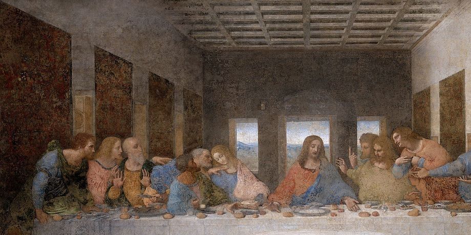 'The Last Supper' by Leonardo Da Vinci, Convent of Santa Maria della Grazie, Milan, Italy.