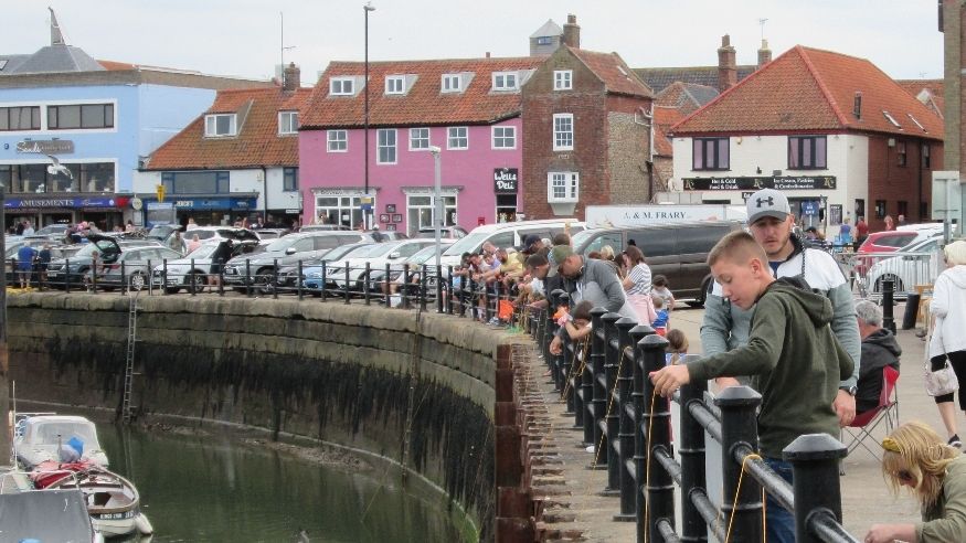 Crabbing is always a popular pastime for kids.