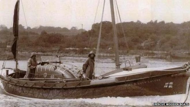 The first trip of the 'Lucy Lavers' - en-route to Dunkirk.