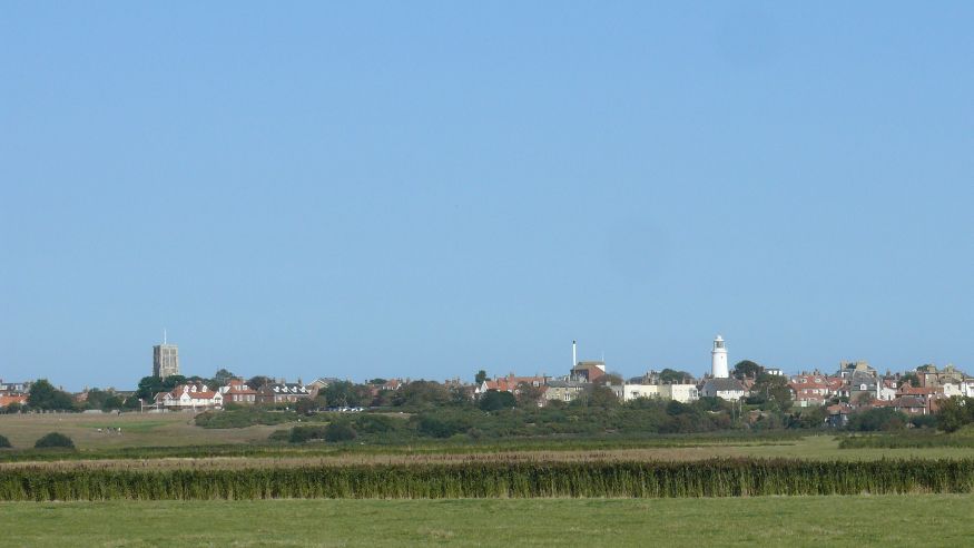 Southwold as seen from from the marina