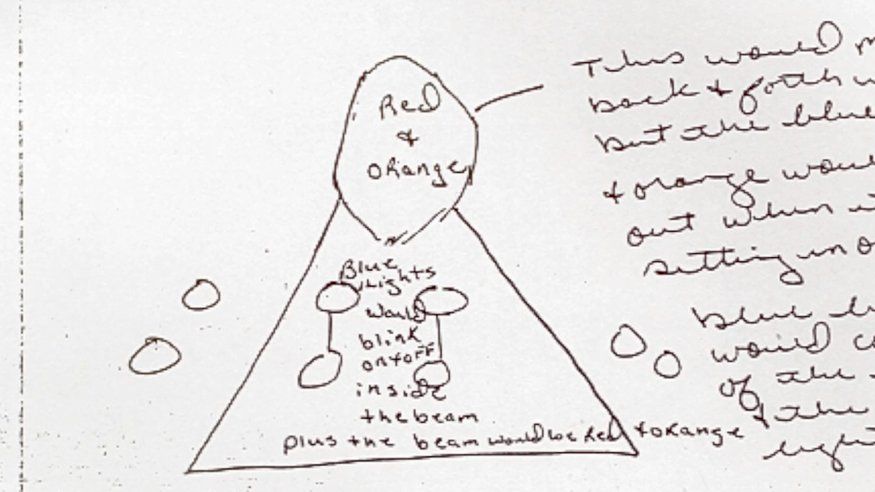 A description of the UFO by a witness