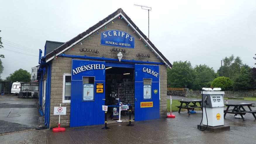 Claude Scripp's garage and undertaking business in 'Heartbeat'