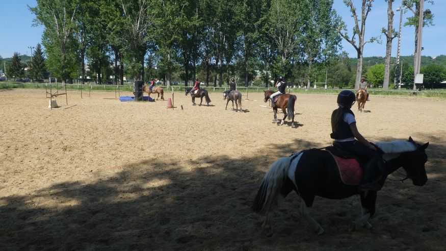 The rider training session