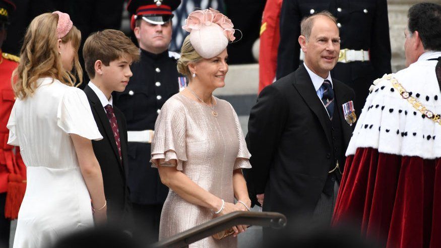 Prince Edward this weekend with his wife Sophie.