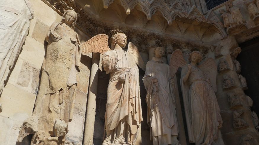 The smiling angel (far right)