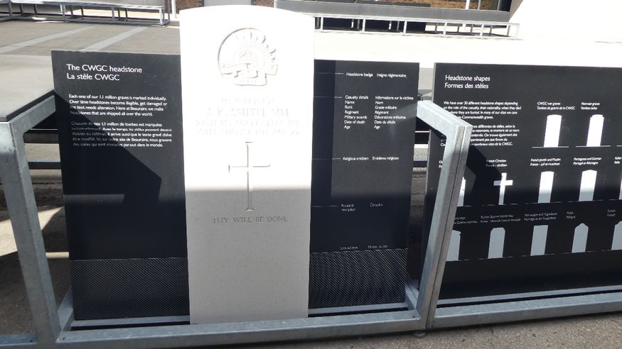 The standard layout of a CWGC headstone