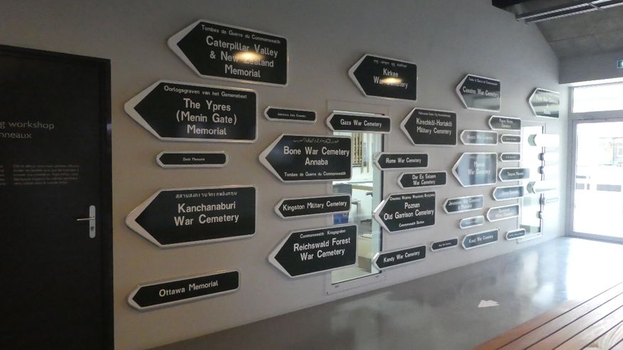 Examples of signposts used by CWGC.