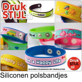 POLSBANDJES SILICONEN DRUKSLUITING DRUKSTIJL