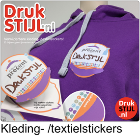 STICKERS textielstickers DRUKSTIJL