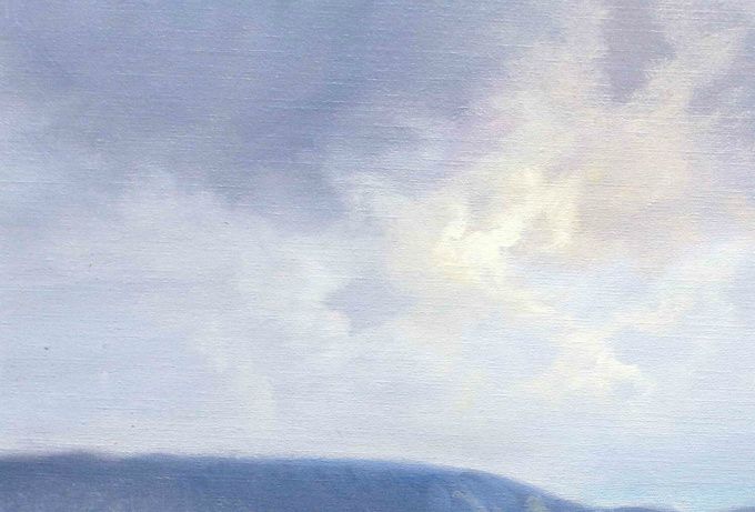 Norsk landskap. 40x60cm. Olje på Classon 66AC linlerrete.