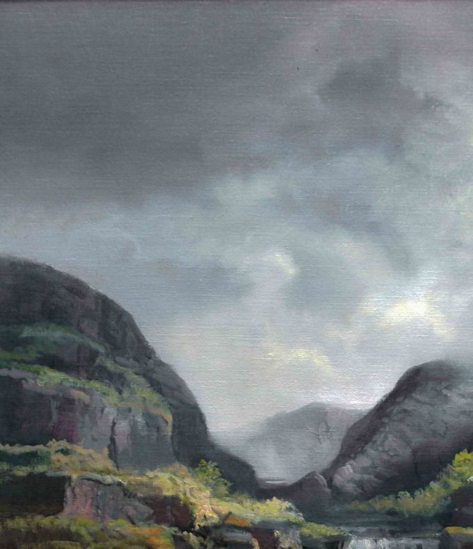Inspirasjon frå Dirdalselva. 70x60cm olje.
