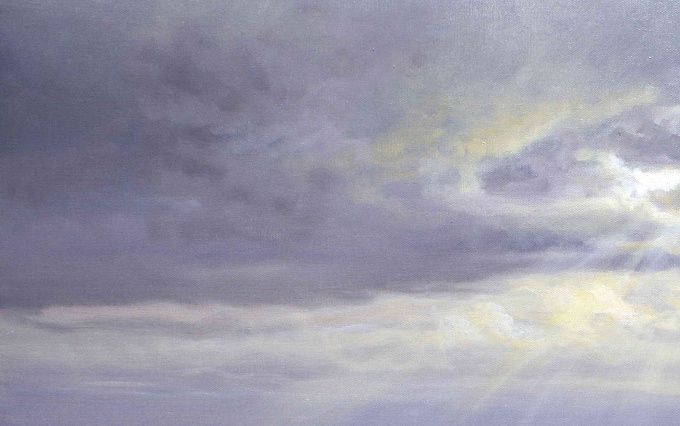 Frå Kvassheim 50x95.Olje.