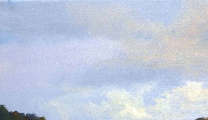 Fin bukt. 35x60. Oil on Claesson linen.