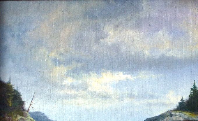 Fjordbukt 60x100cm. Olje på linlerrete. MMXIX.II
