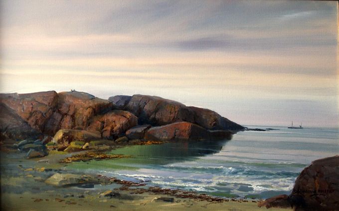 Inspirasjon frå Hellestø. 60x100cm.Olje på linlerrete. MMXIX.II