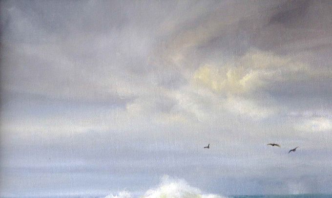 Vestaver. 50x80 cm. Malt i 2021.