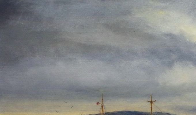 Kongeskipet. 40x70 cm. Usolgt.