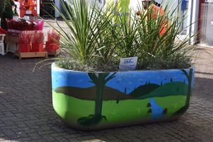 Planters in precinct
