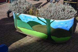 Planters in precinct